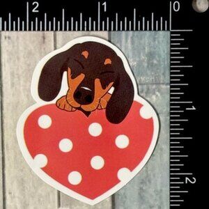 🌀10/$10🌀 Cute Dachshund Puppy Dog Reusable Waterproof Vinyl Sticker Decal